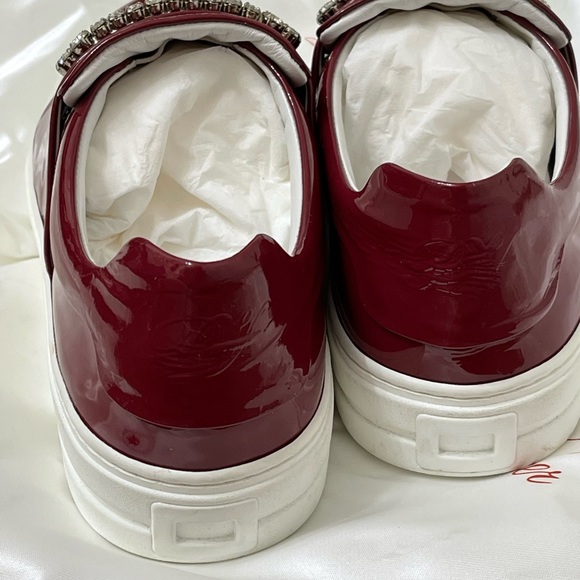 Roger Vivier red patent leather crystal buckle trainer sneaker size 38 - Picture 3 of 6